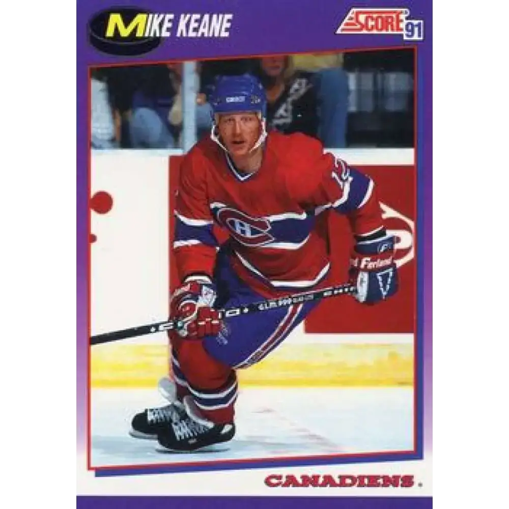 1991-92 Score American #360 Mike Keane NM-MT Montreal Canadiens Hockey Card - Hockey Card Single