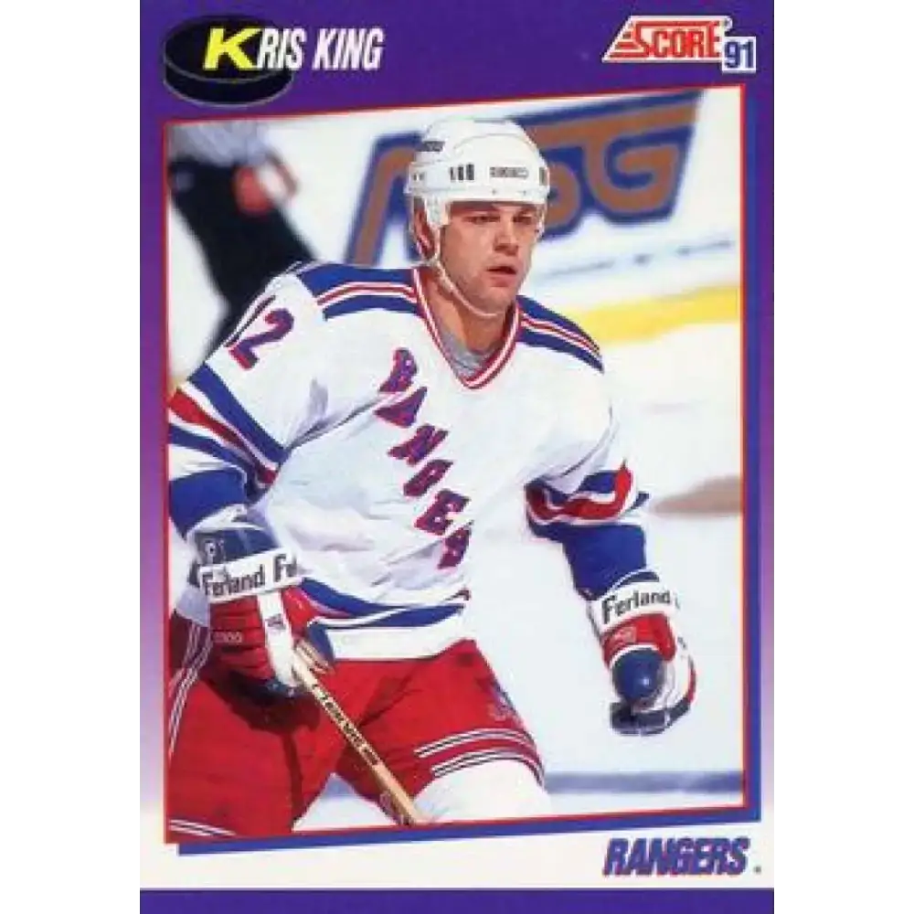 1991-92 Score American #363 Kris King NM-MT New York Rangers Hockey Card - Hockey Card Single