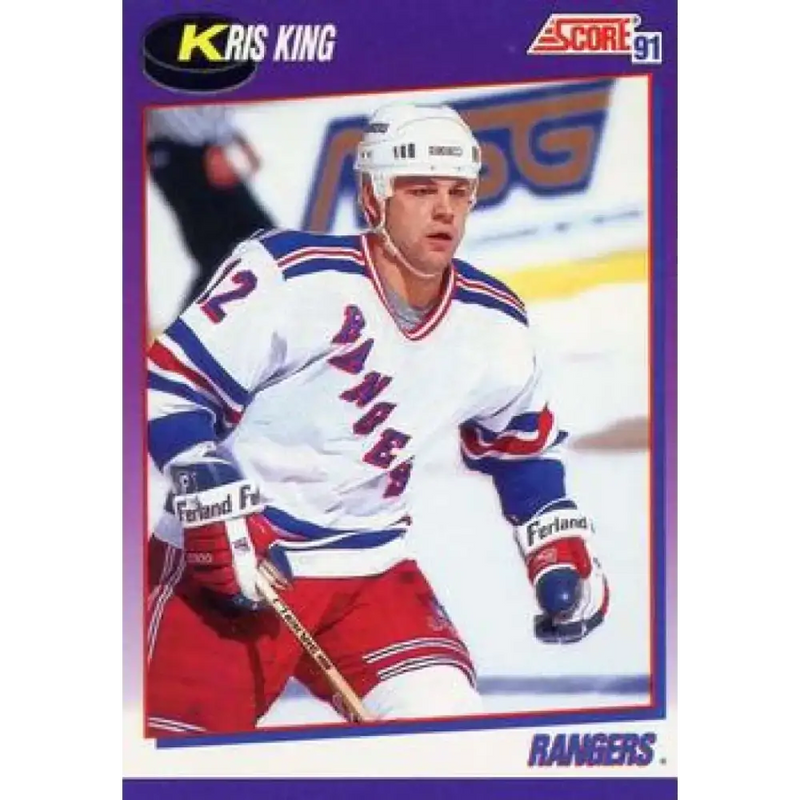 1991-92 Score American #363 Kris King NM-MT New York Rangers Hockey Card - Hockey Card Single