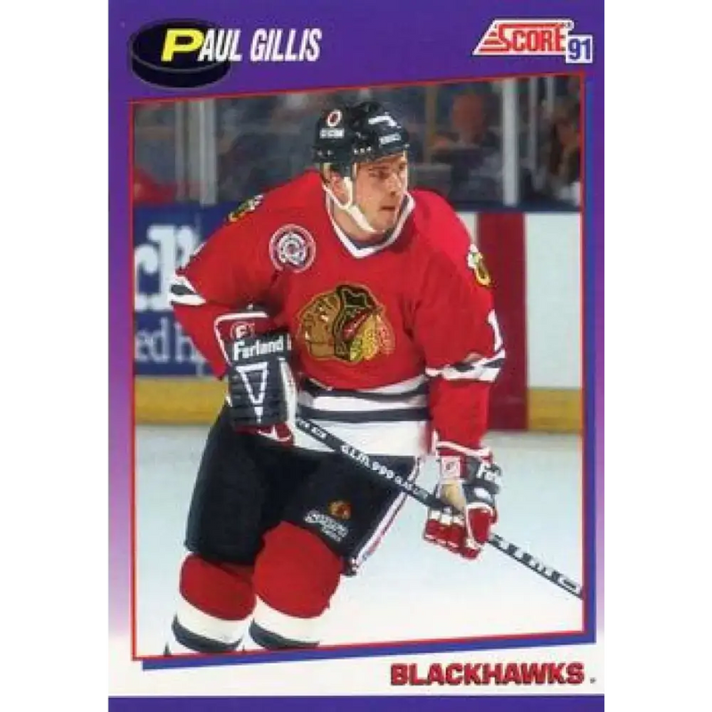 1991-92 Score American #364 Paul Gillis NM-MT Chicago Blackhawks Hockey Card - Hockey Card Single