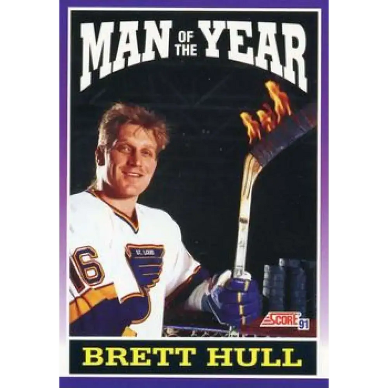 1991-92 Score American #371 Brett Hull NM-MT St. Louis Blues Hockey Card - Hockey Card Single