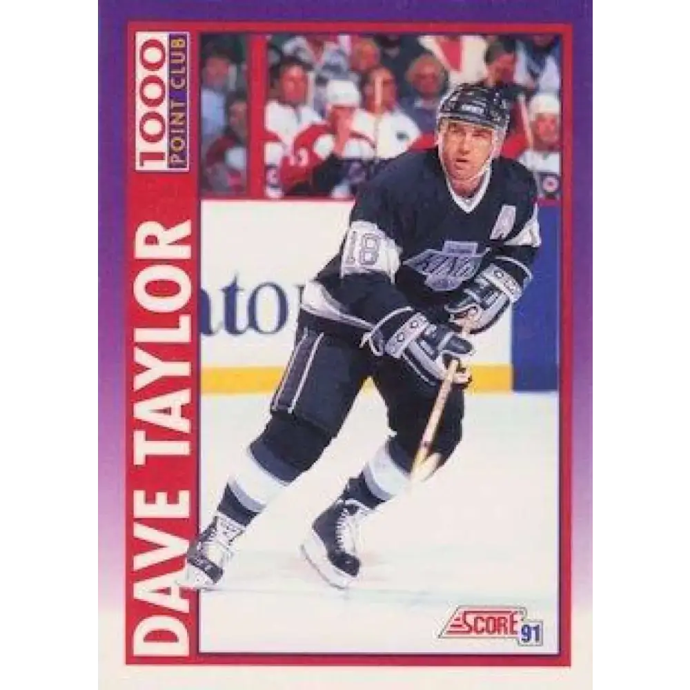 1991-92 Score American #374 Dave Taylor NM-MT Los Angeles Kings Hockey Card - Hockey Card Single