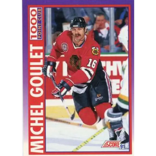 1991-92 Score American #375 Michel Goulet NM-MT Chicago Blackhawks Hockey Card