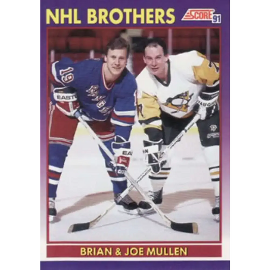 1991-92 Score American #379 Brian Mullen/Joe Mullen NM-MT Hockey Card - Hockey Card Single