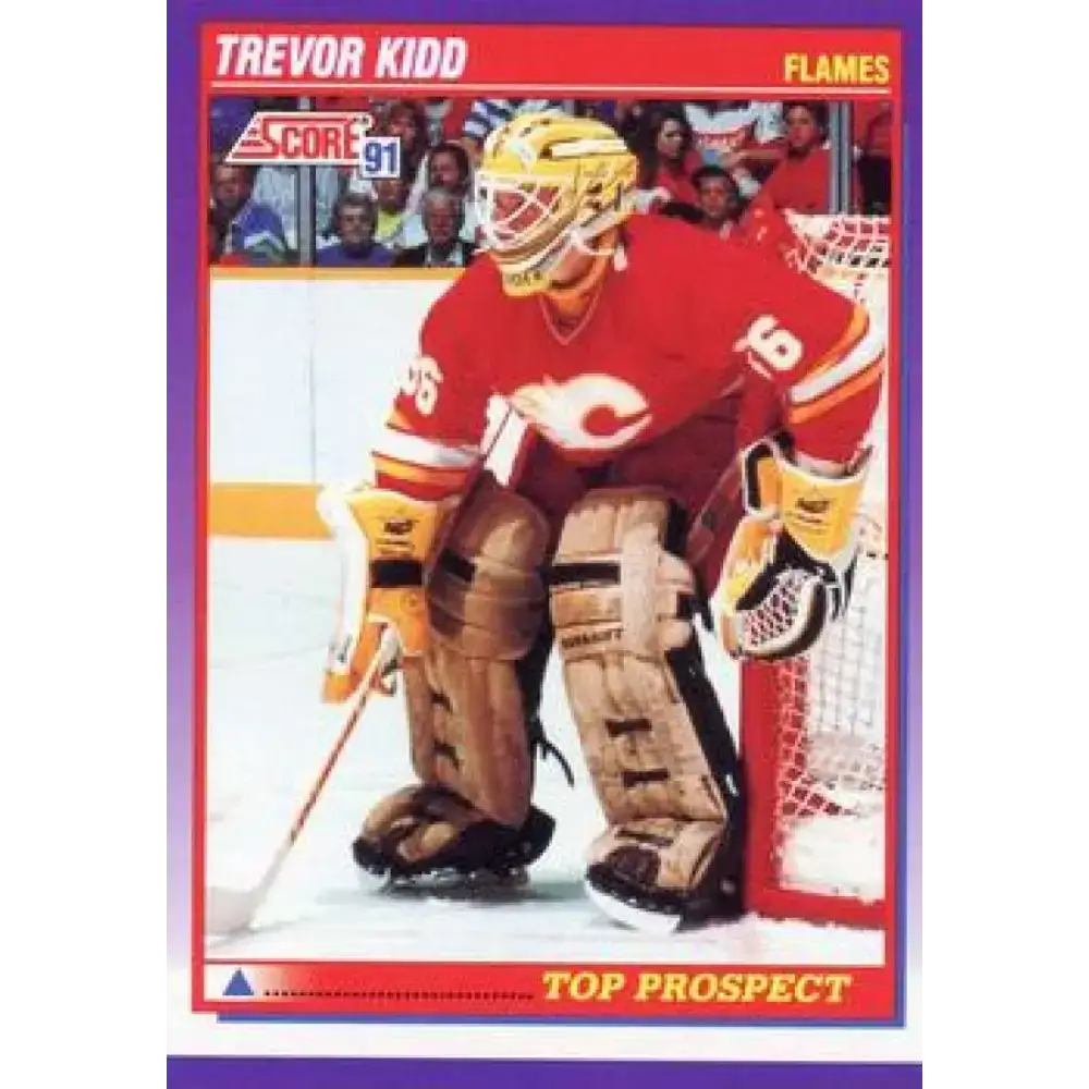 1991-92 Score American #381 Trevor Kidd NM-MT Calgary Flames Hockey Card - Hockey Card Single