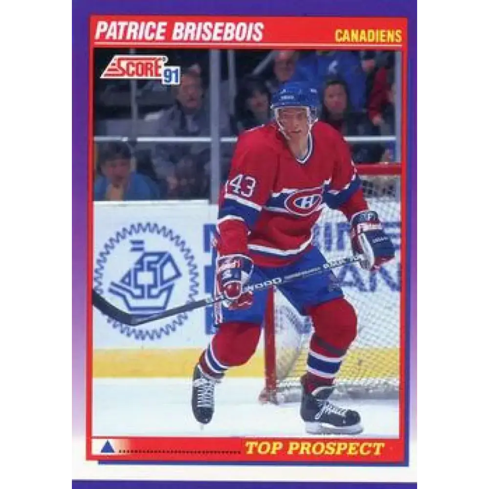 1991-92 Score American #382 Patrice Brisebois NM-MT Montreal Canadiens Hockey Card - Hockey Card Single