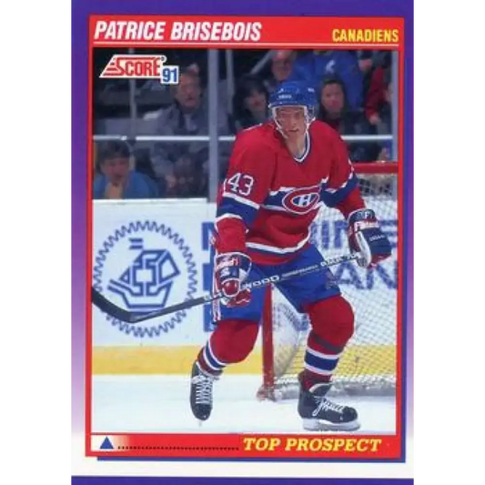 1991-92 Score American #382 Patrice Brisebois NM-MT Montreal Canadiens Hockey Card - Hockey Card Single