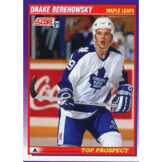 1991-92 Score American #385 Drake Berehowsky NM-MT Toronto Maple Leafs Hockey Card - Hockey Card Single