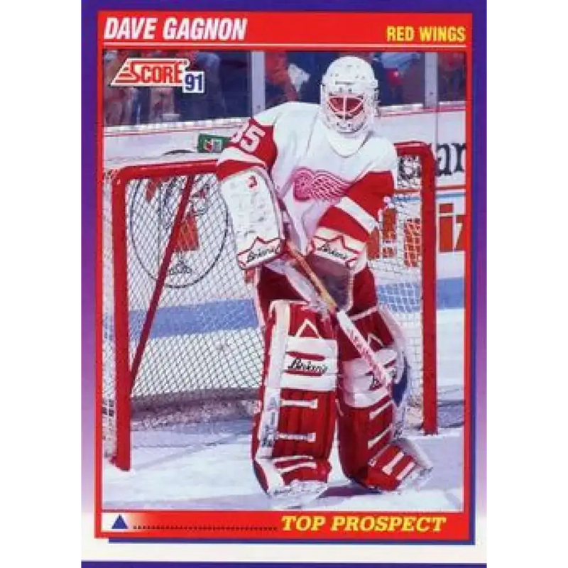 1991-92 Score American #387 Dave Gagnon NM-MT Detroit Red Wings Hockey Card - Hockey Card Single