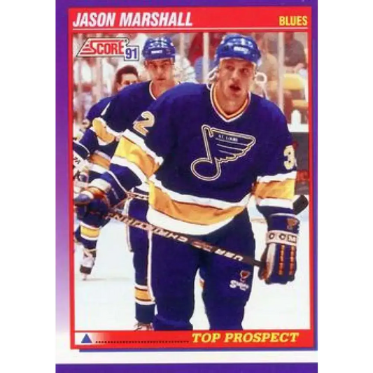 1991-92 Score American #388 Jason Marshall NM-MT St. Louis Blues Hockey Card