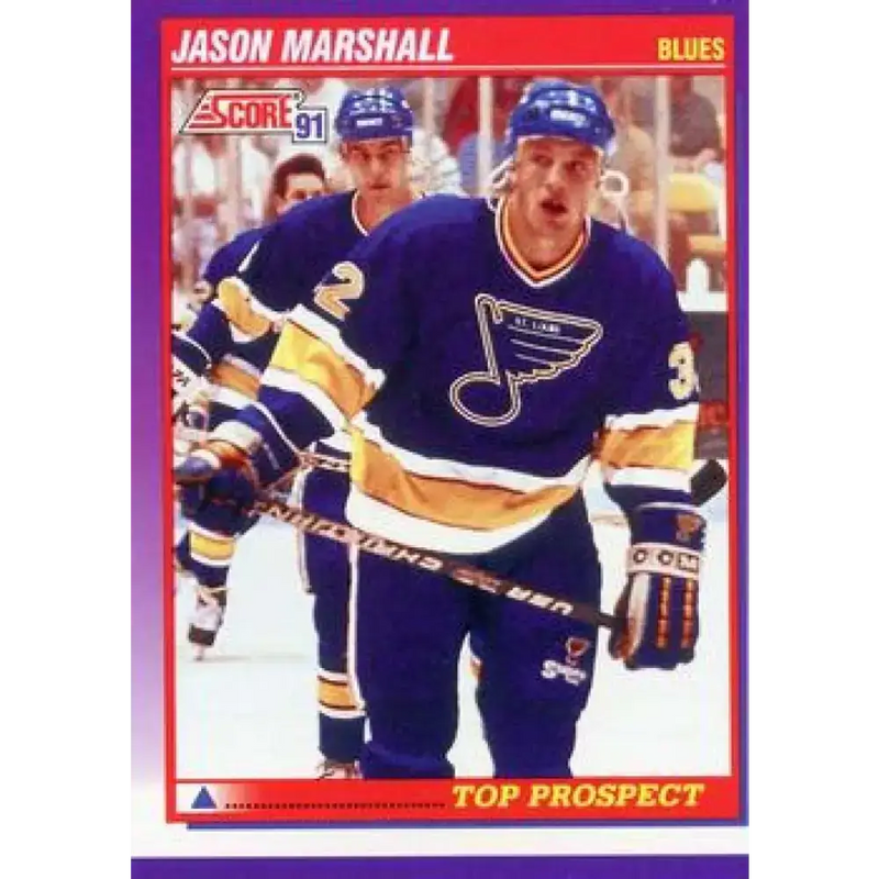 1991-92 Score American #388 Jason Marshall NM-MT St. Louis Blues Hockey Card - Hockey Card Single
