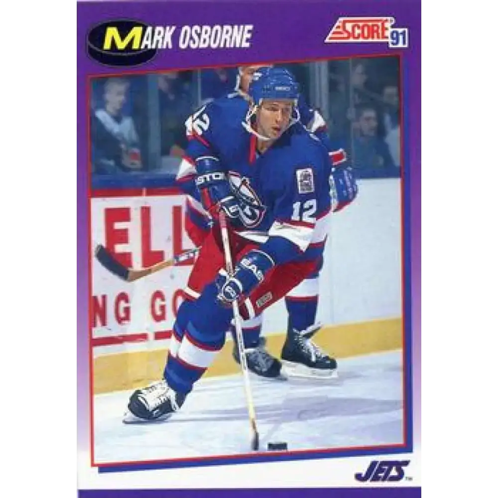 1991-92 Score American #39 Mark Osborne NM-MT Winnipeg Jets Hockey Card - Hockey Card Single