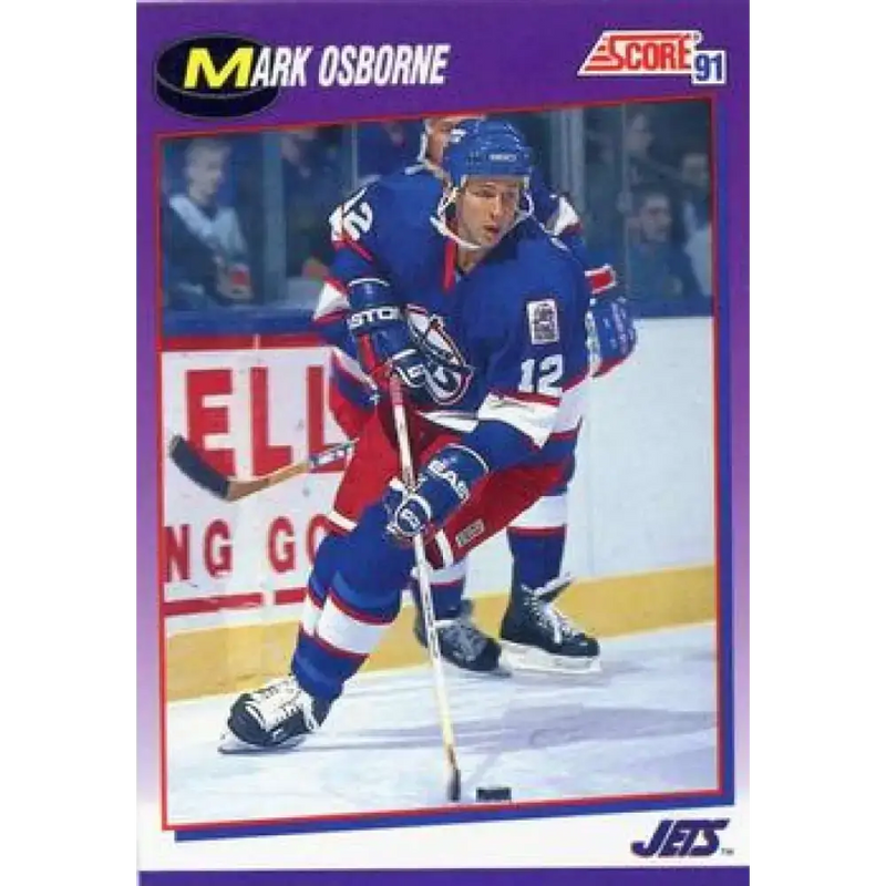 1991-92 Score American #39 Mark Osborne NM-MT Winnipeg Jets Hockey Card - Hockey Card Single