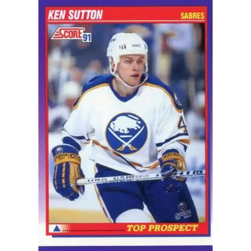 1991-92 Score American #393 Ken Sutton NM-MT RC Rookie Buffalo Sabres Hockey Card
