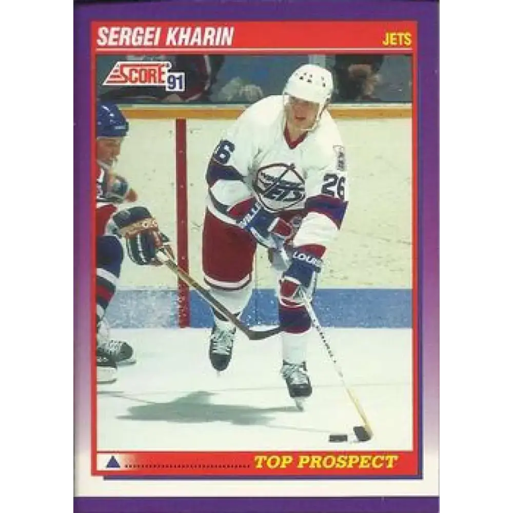 1991-92 Score American #394 Sergei Kharin NM-MT Winnipeg Jets Hockey Card - Hockey Card Single