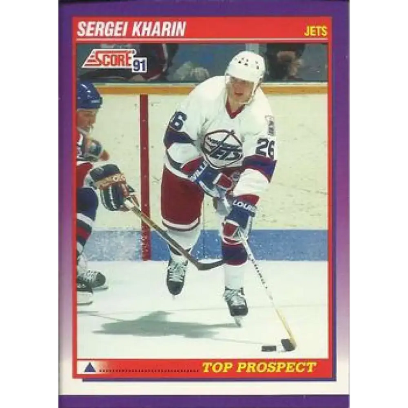 1991-92 Score American #394 Sergei Kharin NM-MT Winnipeg Jets Hockey Card - Hockey Card Single