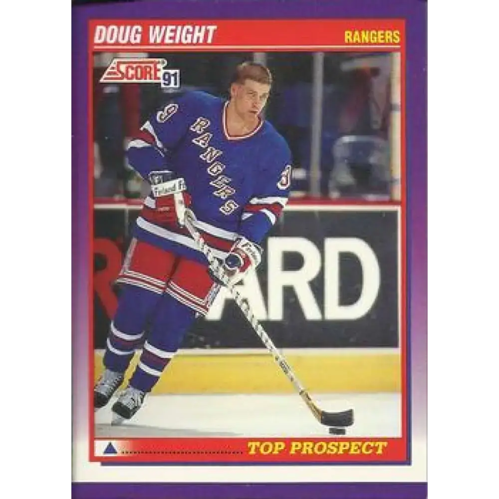 1991-92 Score American #396 Doug Weight NM-MT RC Rookie New York Rangers Hockey Card - Hockey Card Single