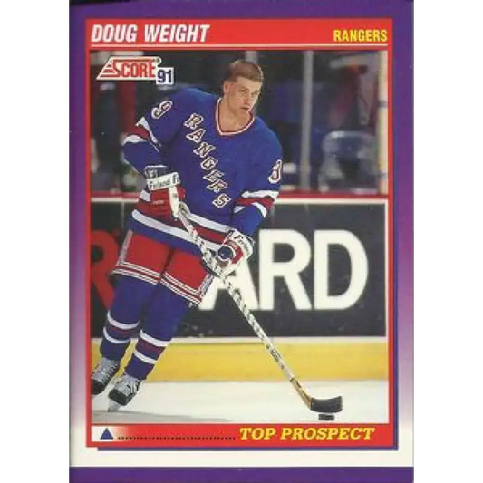 1991-92 Score American #396 Doug Weight NM-MT RC Rookie New York Rangers Hockey Card