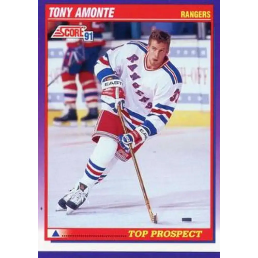1991-92 Score American #398 Tony Amonte NM-MT RC Rookie New York Rangers Hockey Card