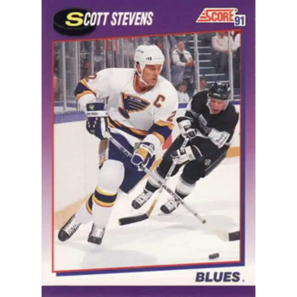 1991-92 Score American #40 Scott Stevens NM-MT St. Louis Blues Hockey Card - Hockey Card Single