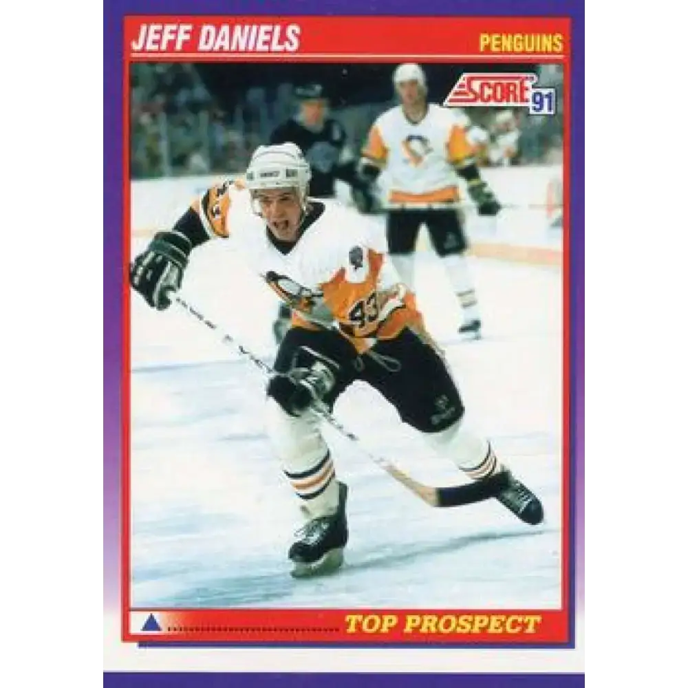 1991-92 Score American #400 Jeff Daniels NM-MT RC Rookie Pittsburgh Penguins Hockey Card