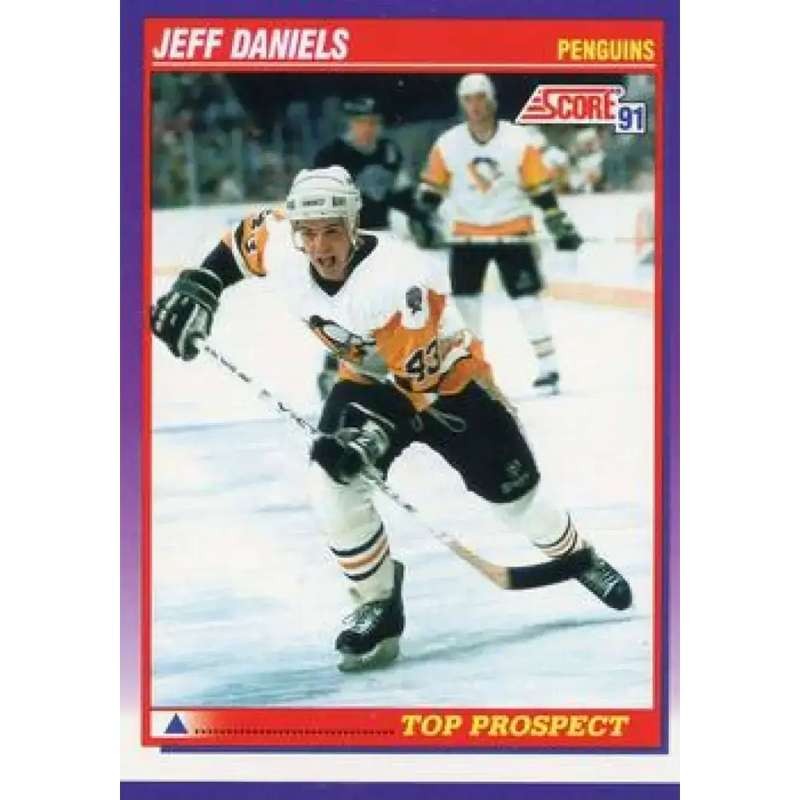 1991-92 Score American #400 Jeff Daniels NM-MT RC Rookie Pittsburgh Penguins Hockey Card