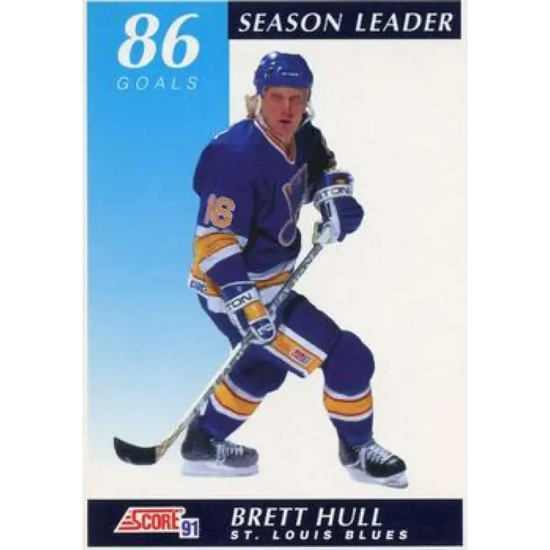 1991-92 Score American #404 Brett Hull NM-MT St. Louis Blues Hockey Card - Hockey Card Single