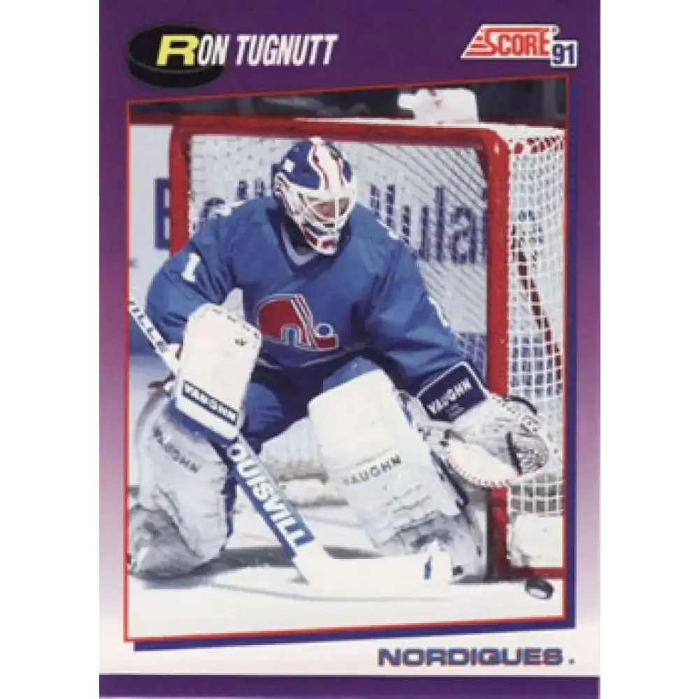 1991-92 Score American #41 Ron Tugnutt NM-MT Quebec Nordiques Hockey Card - Hockey Card Single
