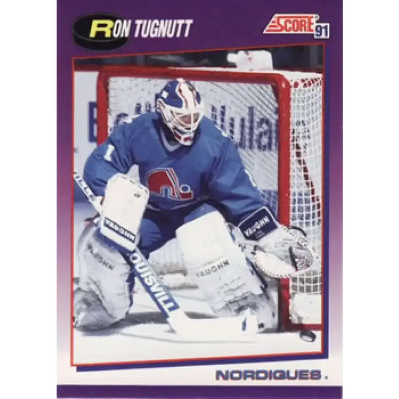 1991-92 Score American #41 Ron Tugnutt NM-MT Quebec Nordiques Hockey Card - Hockey Card Single