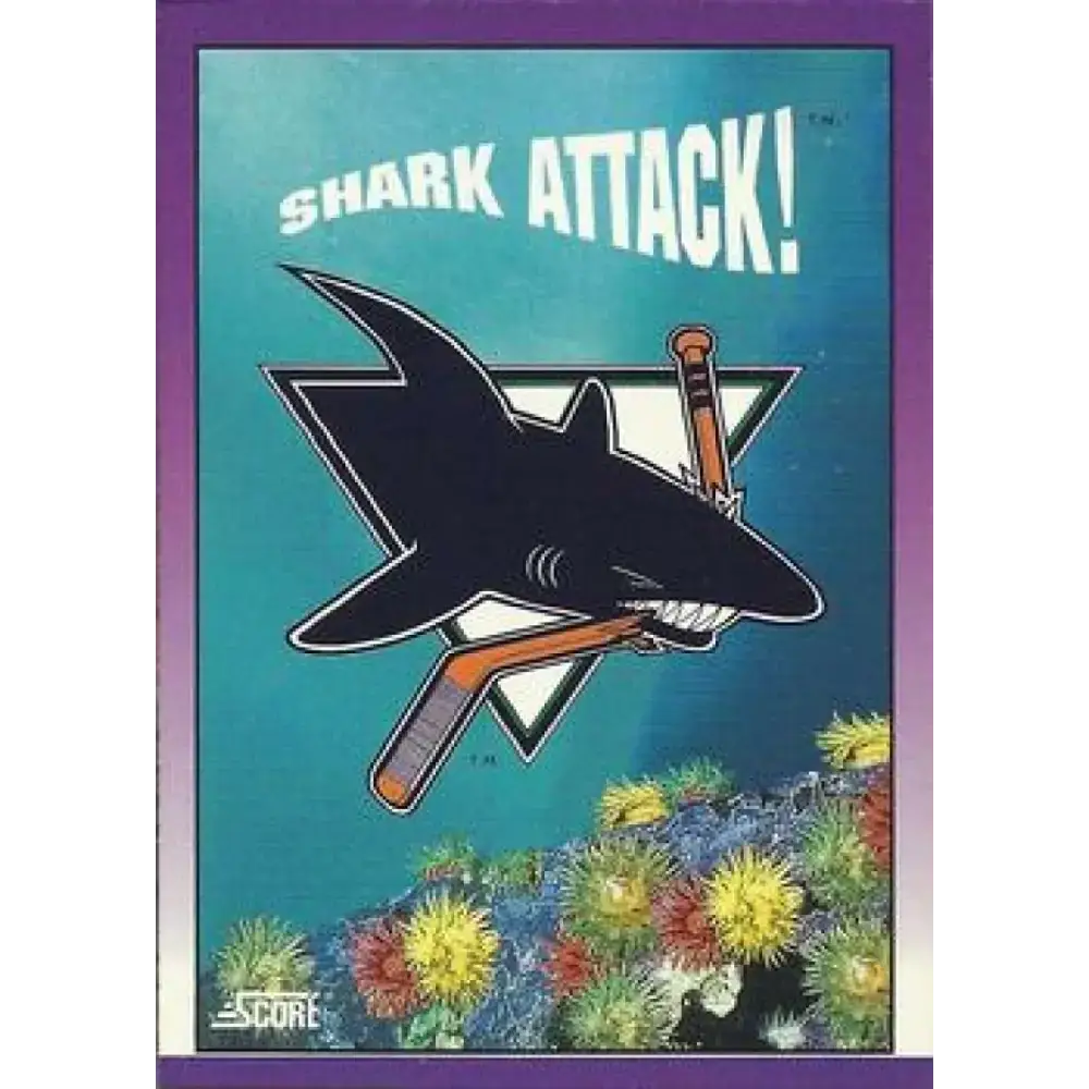 1991-92 Score American #414 San Jose Sharks Logo NM-MT San Jose Sharks Hockey Card - Hockey Card Single