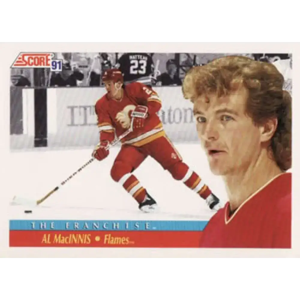 1991-92 Score American #417 Al MacInnis NM-MT Calgary Flames Hockey Card - Hockey Card Single