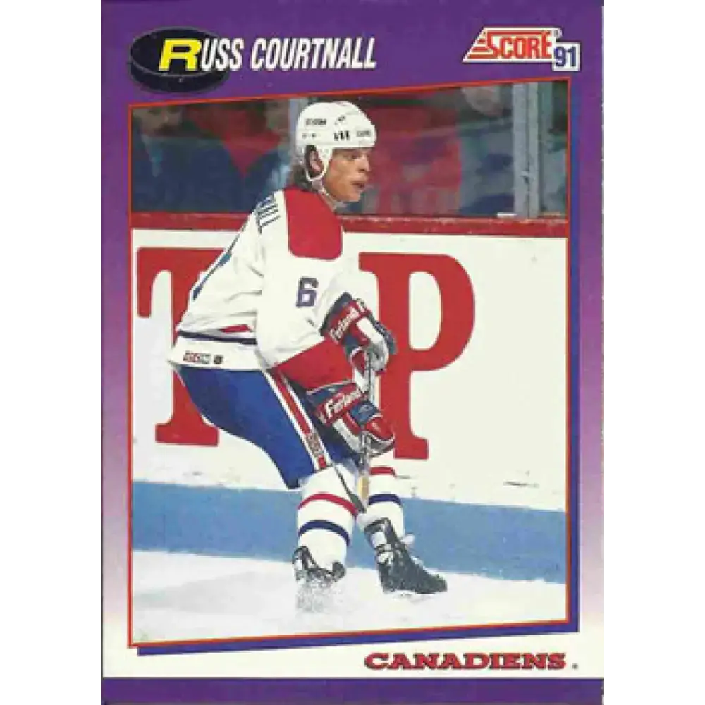 1991-92 Score American #42 Russ Courtnall NM-MT Montreal Canadiens Hockey Card - Hockey Card Single