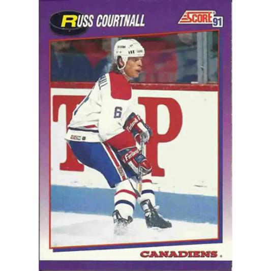 1991-92 Score American #42 Russ Courtnall NM-MT Montreal Canadiens Hockey Card - Hockey Card Single