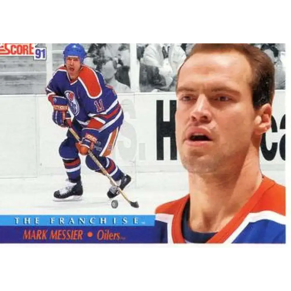 1991-92 Score American #420 Mark Messier NM-MT Edmonton Oilers Hockey Card - Hockey Card Single