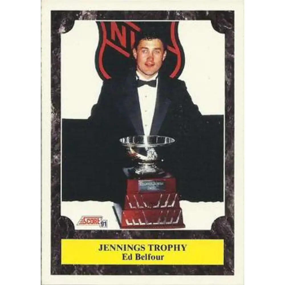 1991-92 Score American #433 Ed Belfour NM-MT Chicago Blackhawks Hockey Card - Hockey Card Single
