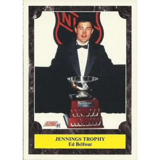 1991-92 Score American #433 Ed Belfour NM-MT Chicago Blackhawks Hockey Card