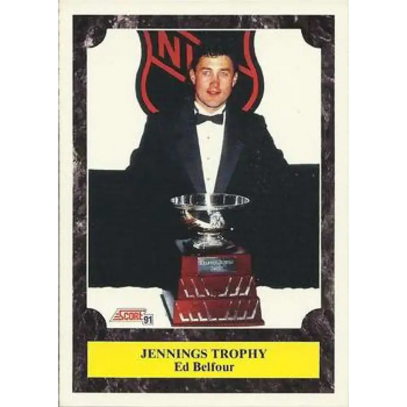1991-92 Score American #433 Ed Belfour NM-MT Chicago Blackhawks Hockey Card - Hockey Card Single