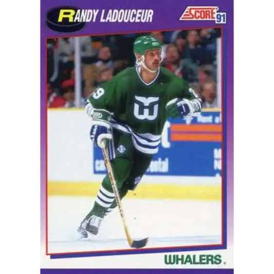 1991-92 Score American #436 Randy Ladouceur NM-MT Hartford Whalers Hockey Card - Hockey Card Single