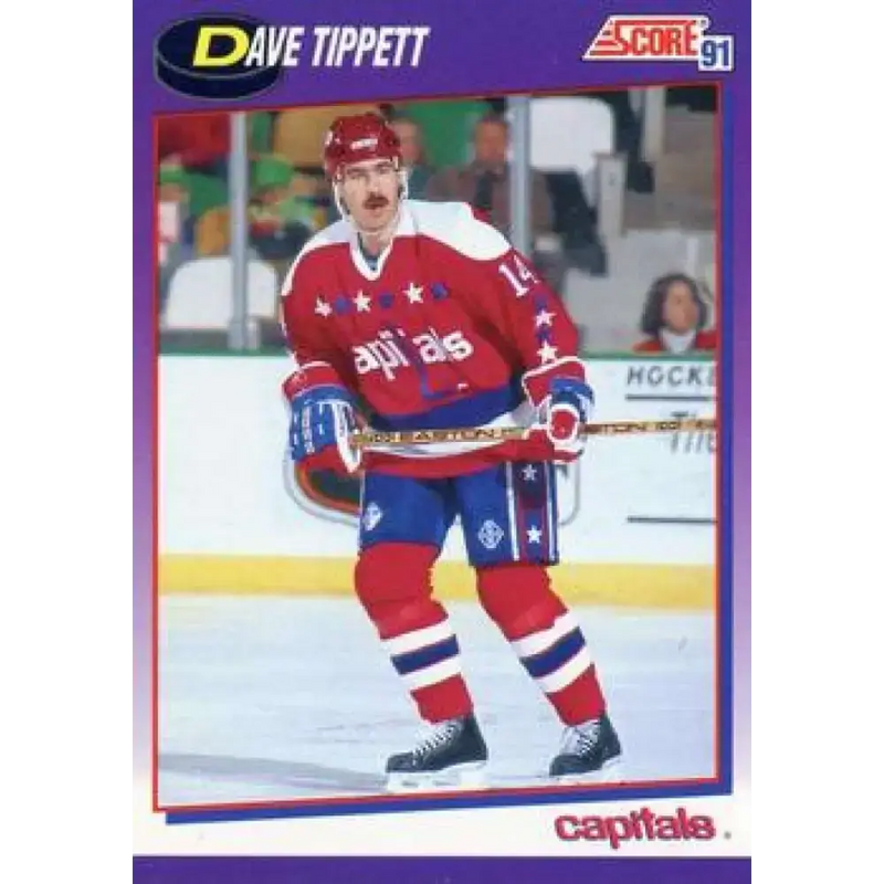 1991-92 Score American #437 Dave Tippett NM-MT Washington Capitals Hockey Card - Hockey Card Single