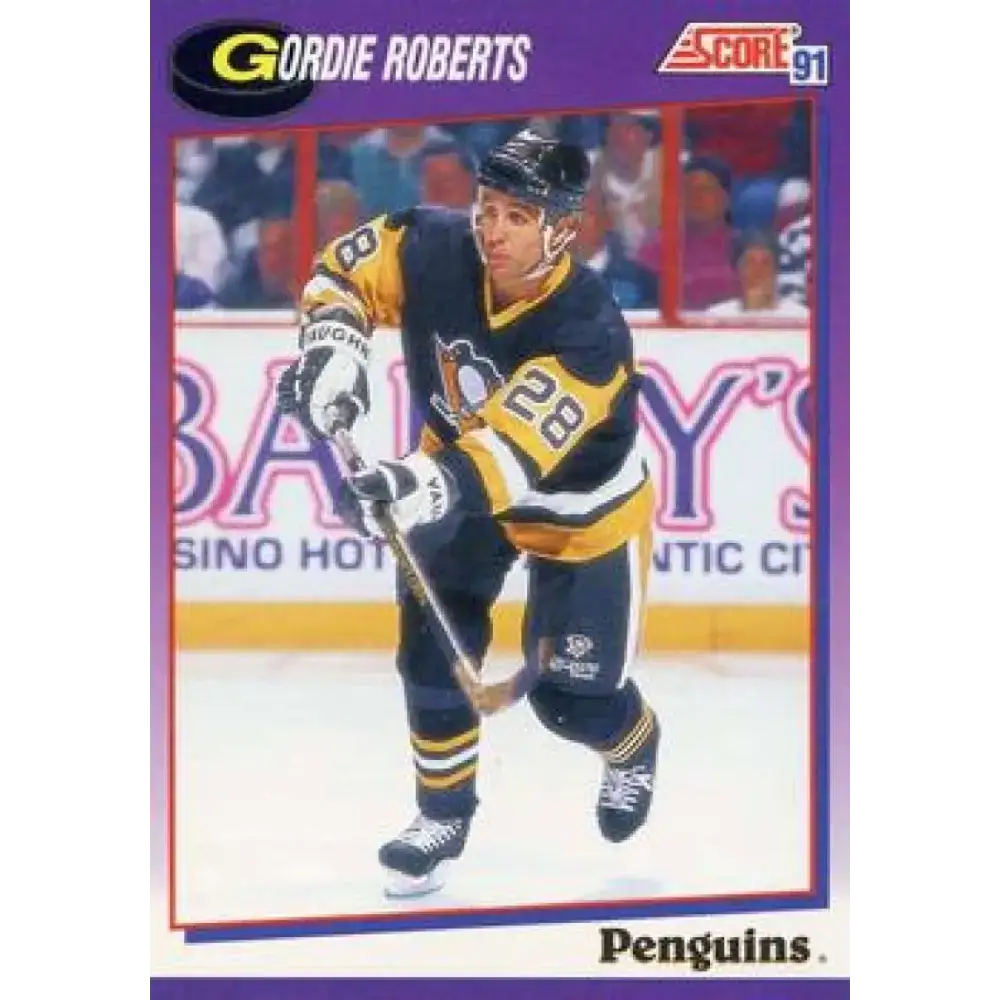 1991-92 Score American #439 Gordie Roberts NM-MT Pittsburgh Penguins Hockey Card