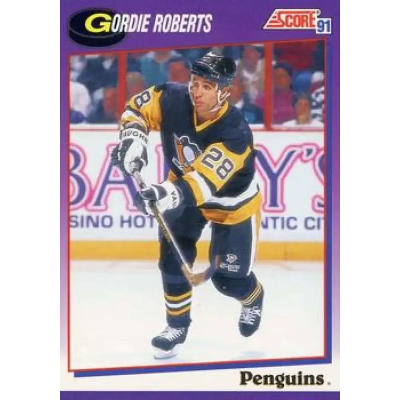 1991-92 Score American #439 Gordie Roberts NM-MT Pittsburgh Penguins Hockey Card