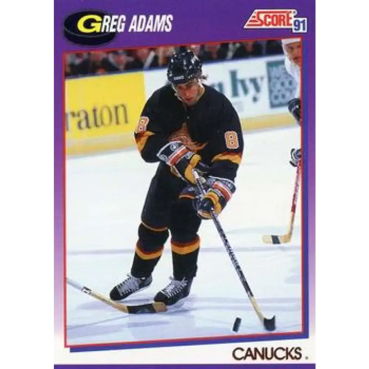 1991-92 Score American #44 Greg Adams NM-MT Vancouver Canucks Hockey Card