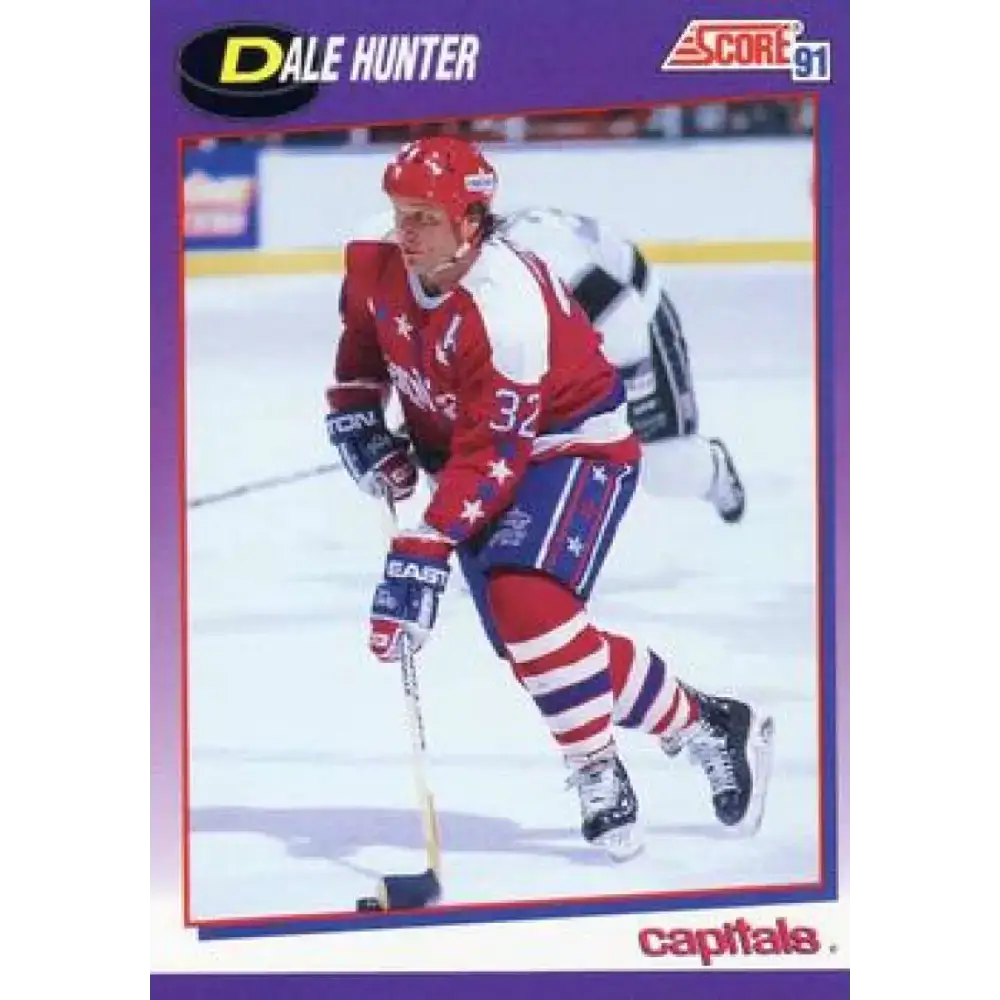 1991-92 Score American #56 Dale Hunter NM-MT Washington Capitals Hockey Card - Hockey Card Single
