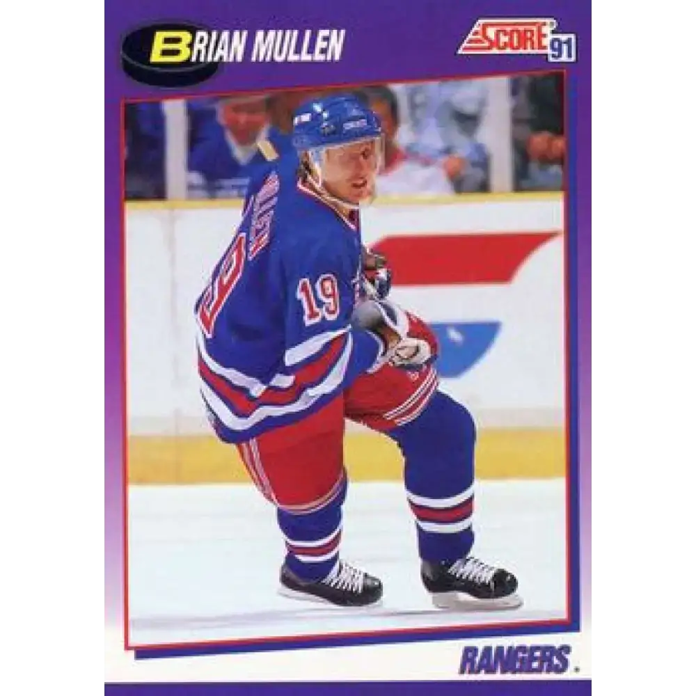 1991-92 Score American #59 Brian Mullen NM-MT New York Rangers Hockey Card - Hockey Card Single