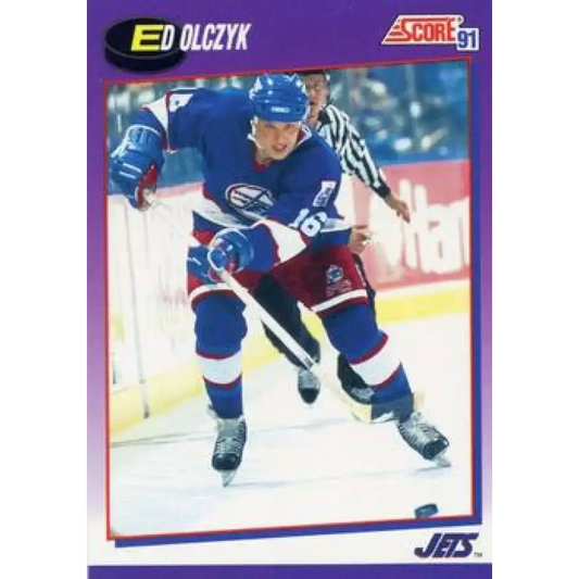 1991-92 Score American #60 Ed Olczyk NM-MT Winnipeg Jets Hockey Card