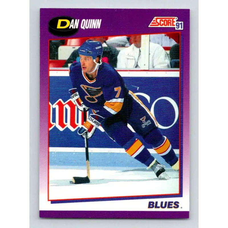 1991-92 Score American #62 Dan Quinn NM-MT St. Louis Blues Hockey Card - Hockey Card Single