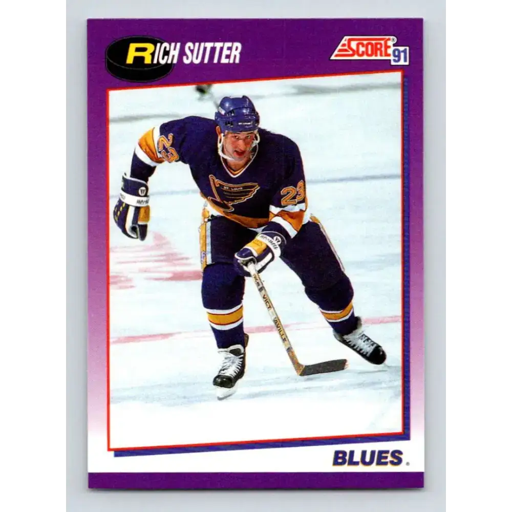 1991-92 Score American #63 Rich Sutter NM-MT St. Louis Blues Hockey Card - Hockey Card Single