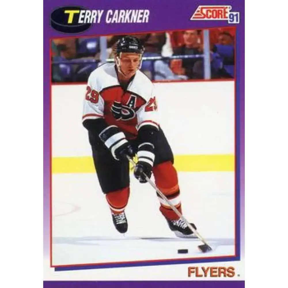 1991-92 Score American #64 Terry Carkner NM-MT Philadelphia Flyers Hockey Card - Hockey Card Single