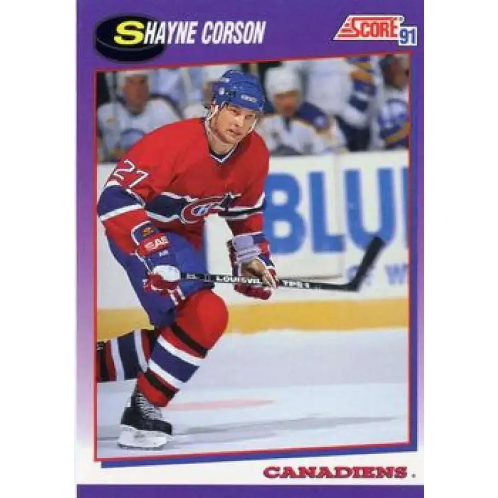1991-92 Score American #65 Shayne Corson NM-MT Montreal Canadiens Hockey Card