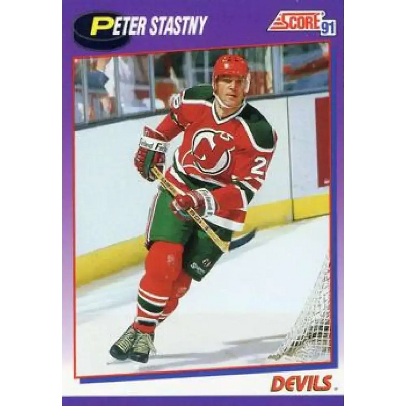1991-92 Score American #66 Peter Stastny NM-MT New Jersey Devils Hockey Card - Hockey Card Single